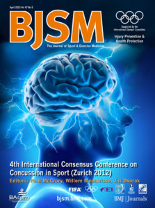 bjsm cover of an issue that focused on concussion